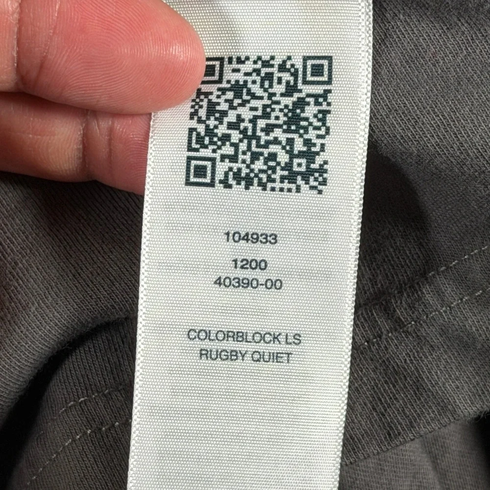True Religion Colorblock Long Sleeve Rugby Shirt Men's XL‎ Tall Gray White Logo